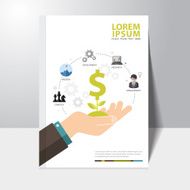 Vector infographics background business success concept book cover design template