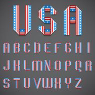American Flag Folded Font