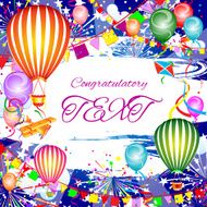 Festive background with balloons N2