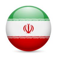 Round glossy icon of Iran