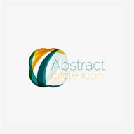 Abstract symmetric geometric shapes business icon N8