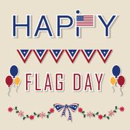 US Flag day background illustration