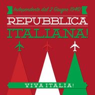 Italian Republic Day card in vector format N18
