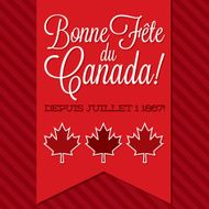 Canada Day sash card in vector format N5