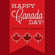 Canada Day sash card in vector format N6