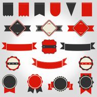 Set of banners ribbons N3