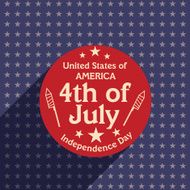 American Independence Day celebration sticker tag or label N2