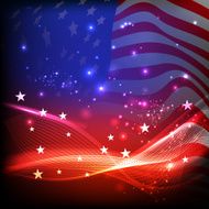 Creative illustration for American Independence Day celebration