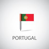 Portugal flag pin