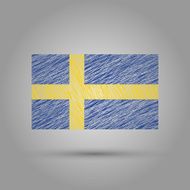 Flag of Sweden Scratched texture