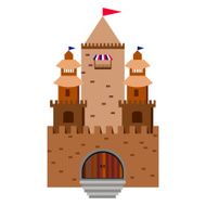 fairy tale castle on a background of hills N2