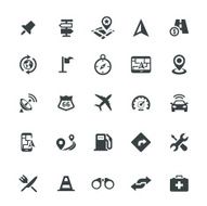 Web icon set - navigation transport map