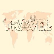 Travel map on a globe N2
