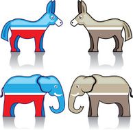 Donkey and Elephant Political Parties