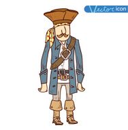 doodle pirate elememts vector illustration N9