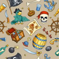 Pirate color seamless pattern