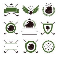 Golf labels and icons set Vector N3