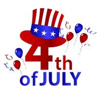 american independence day with hat celebration eps10