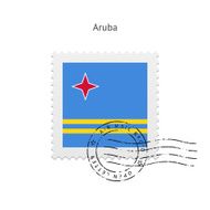 Aruba Flag Postage Stamp
