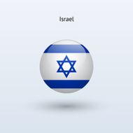 Round flag of Israel