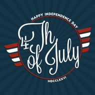 Fourth of july lettering