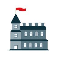 Building theme castle elements cartoon
