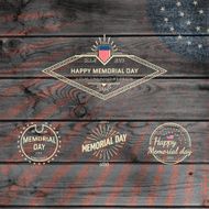 Memorial day badges logos and labels for any use N6