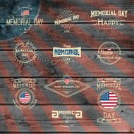 Memorial day badges logos and labels for any use N7
