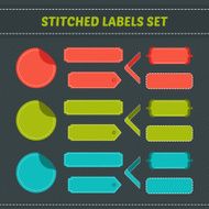stitched labels set