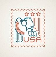 Made in the USA Symbol with American flag and eagle N9