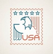 Made in the USA Symbol with American flag and eagle N13
