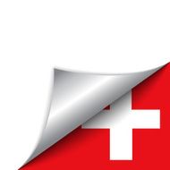 Switzerland Country Flag Turning Page