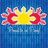 Philippines Independence Day card in vector format N22