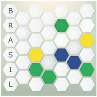 Vector hexagon background in Brazil flag N2