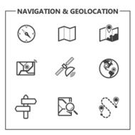 Navigation icons set N12
