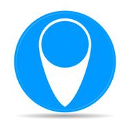 Map pointer flat icon vector illustration Flat design style N15