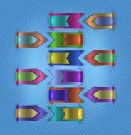 Colorful web ribbons collection