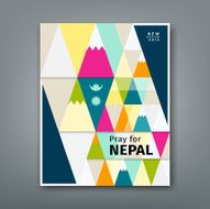 Cover Report colorful triangle geometry pray for Nepal