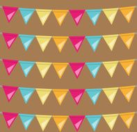 seamless bunting flags background N2