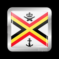 Flag of Belgium Metal Icons N2