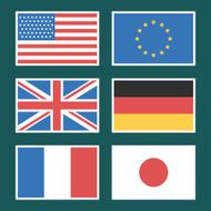 Flag America European Union Germany France Japan