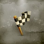 Checkered flag old style