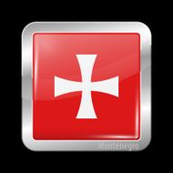 Flag of Montenegro Metal Icons N3