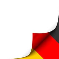 Curled Paper Corner with Germany Flag Background