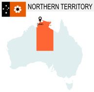 Australia Territories Of Northern Territory&#039;s map and Flag N2