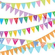 Rows of Papel Picado Bunting Flags