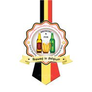 Brewed in Belgium - Beer sticker advertising