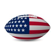 Football flag of USA isolated on white background