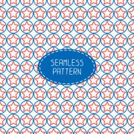Patriotic seamless pattern Red blue stars American symbols USA flag N5