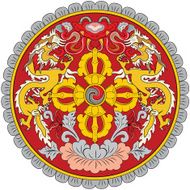 The emblem of Bhutan